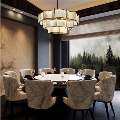 Marmora dekoratīvā ēdamistabas lustra